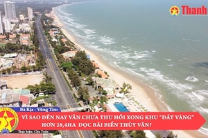 Bà Rịa - Vũng Tàu: Vì sao đến nay vẫn chưa thu hồi xong khu “đất vàng” hơn 28,4ha dọc bãi biển Thùy Vân?