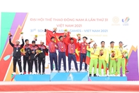 Đội Đua thuyền Canoeing Việt Nam xuất sắc đoạt 3 Huy chương Vàng