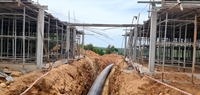 Nhà máy Bột - Giấy VNT19 thi công đường ống xả thải theo đúng phê chuẩn thiết kế của các cơ quan chức năng