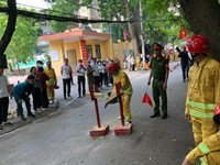 Đống Đa – Hà Nội Phường Thành Công tổ chức hội thao nghiệp vụ phòng cháy chữa cháy