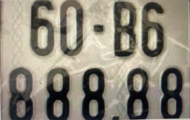Biển số xe 60B6-888.88 cho chiếc xe hiệu Yaz, đã được chủ nhân bán 1,5 tỉ đồng
