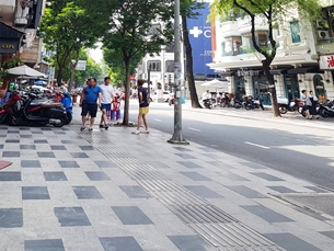 Phát hiện thiếu sót tại công trình cải tạo, nâng cấp vỉa hè đường Trương Định