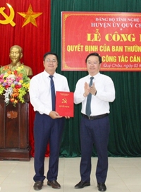 Ông Nguyễn Thanh Hoài giữ chức Bí thư Huyện ủy Quỳ Châu