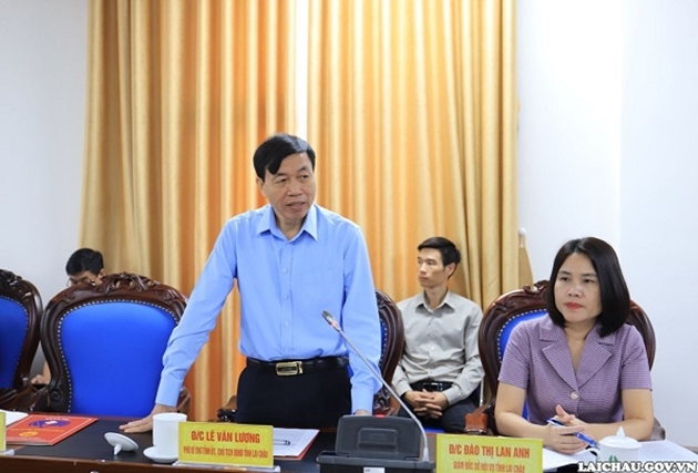 Ông Lê Văn Lương, Chủ tịch UBND tỉnh Lai Châu phát biểu. Ảnh: Laichau.gov.vn