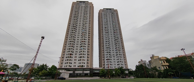 Sở Xây dựng thành phố Hà Nội đôn đốc UBND quận Hoàng Mai giải quyết sự việc tại chung cư Osaka Complex. Ảnh: PV
