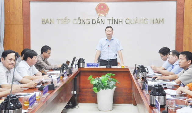 Chủ tịch UBND tỉnh Quảng Nam Lê Trí Thanh TCD định kỳ. Ảnh: N.P