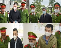 38 bị cáo được áp giải đến phiên tòa sơ thẩm vụ án tại Công ty Việt Á