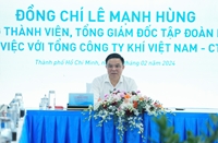 Chủ tịch HĐTV - Tổng Giám đốc Petrovietnam Lê Mạnh Hùng đến thăm và làm việc đầu năm tại PV GAS