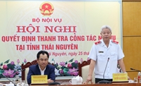 Bộ Nội vụ công bố quyết định thanh tra tại tỉnh Thái Nguyên
