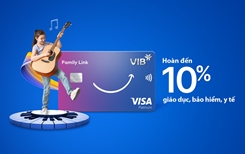 Thẻ tín dụng VIB Family Link sẽ giảm phí, tăng hoàn điểm thế nào từ ngày 27 04